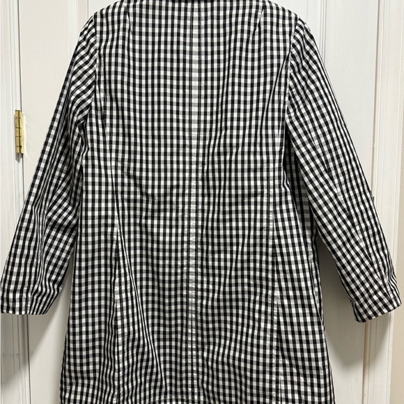 Talbots Black and White Gingham Raincoat - Picture 6 of 8